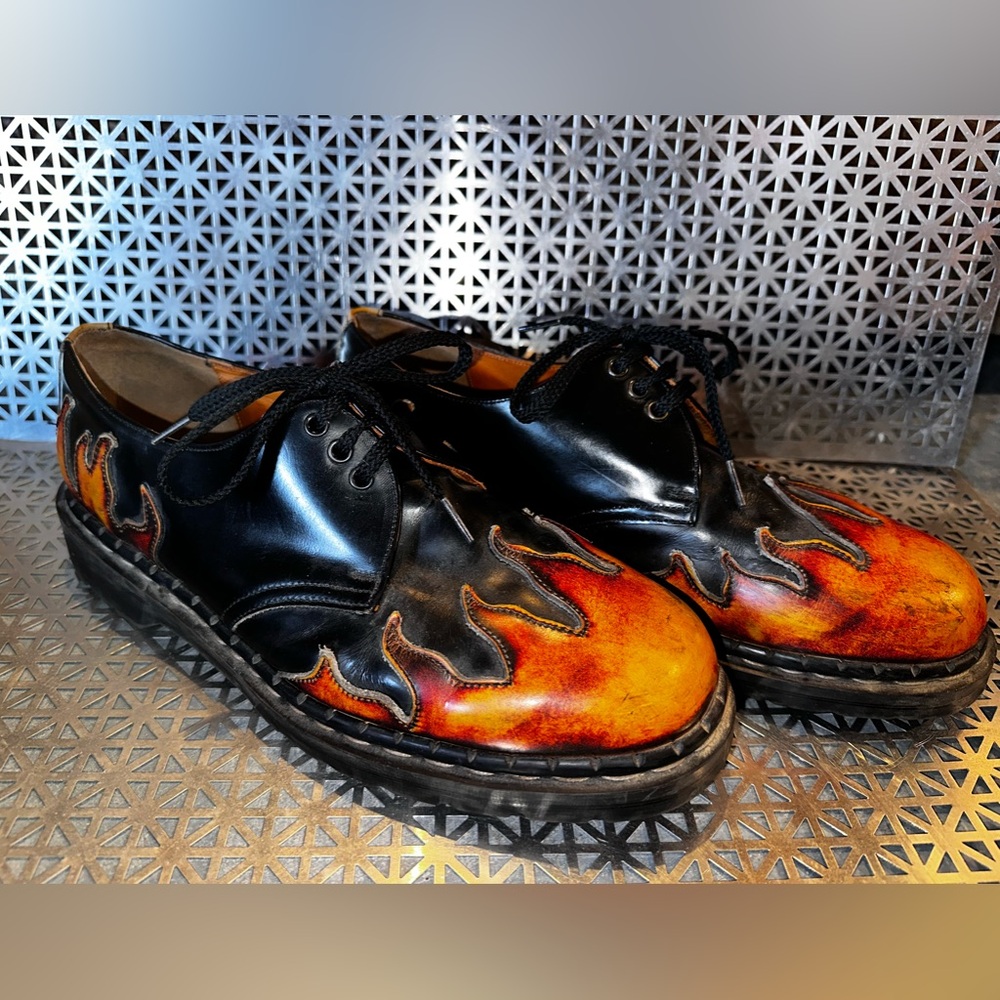 DOC MARTEN Flame Rare Made in England shoes 12 uk